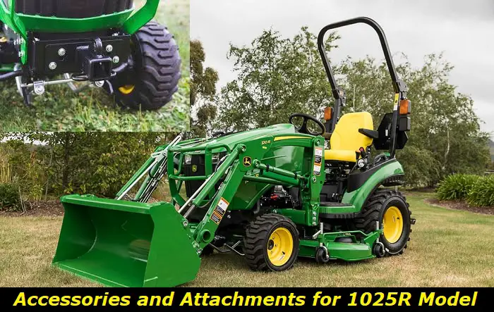 accessories and attachments on 1025r john deere